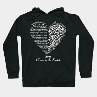 My Heart Split in two, In Memory of My Son Hoodie